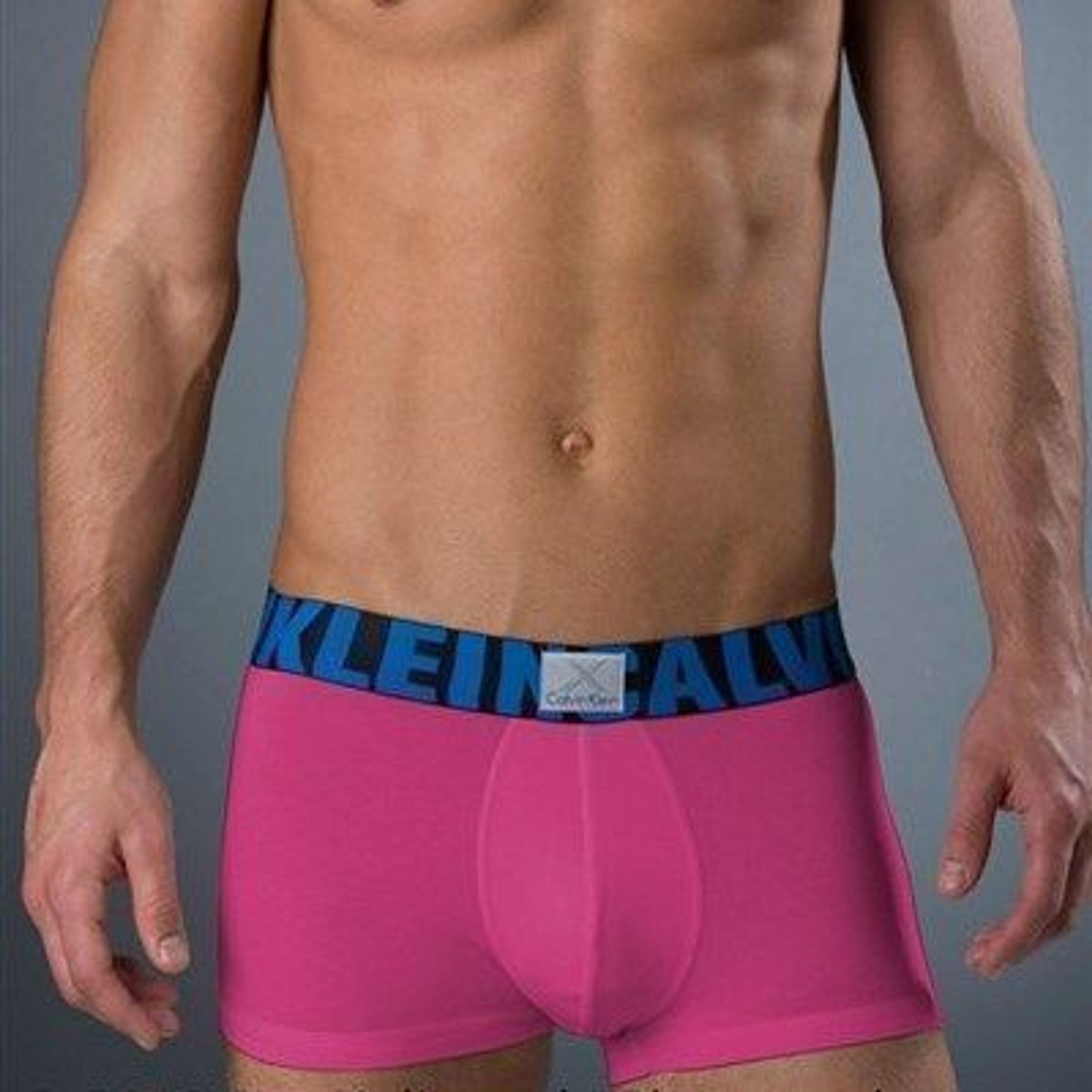  Мужские трусы боксеры модал Calvin Klein X Word Trunk Pink Blue фото 1