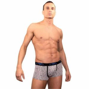 Фото Мужские трусы Emporio Armani боксеры серые с принтом