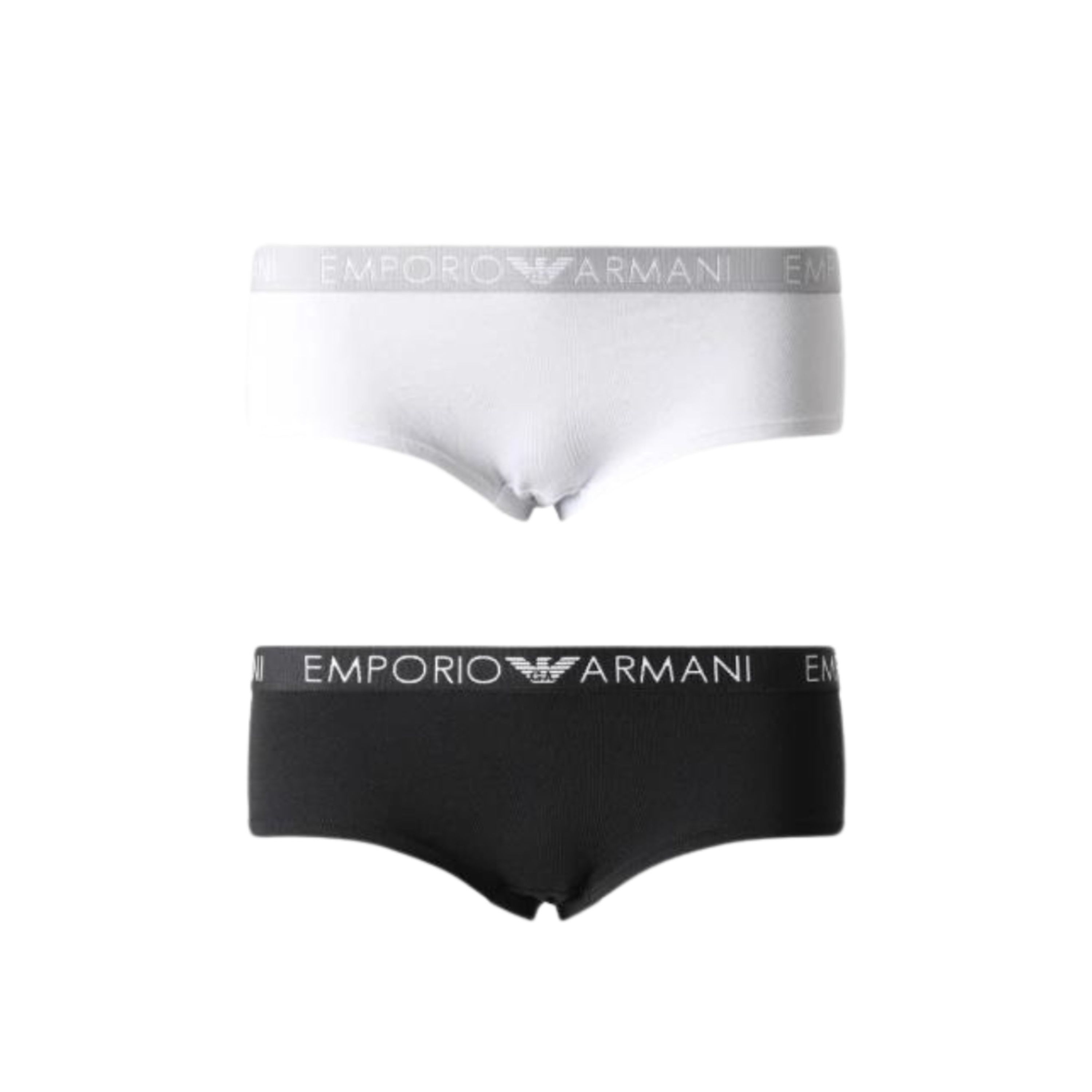 Женские трусы бразилиана набор из 2 штук (белый, черный) Emporio Armani 164351_CC318 00911 фото 1