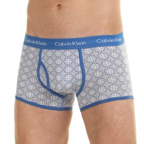Фото Мужские трусы боксеры белые с синим принтом Calvin Klein 365 Blue Spheres Print