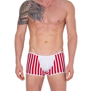 Фото Мужские трусы боксеры в красную полоску с белой вставкой Cosmos Colors FM30_RW