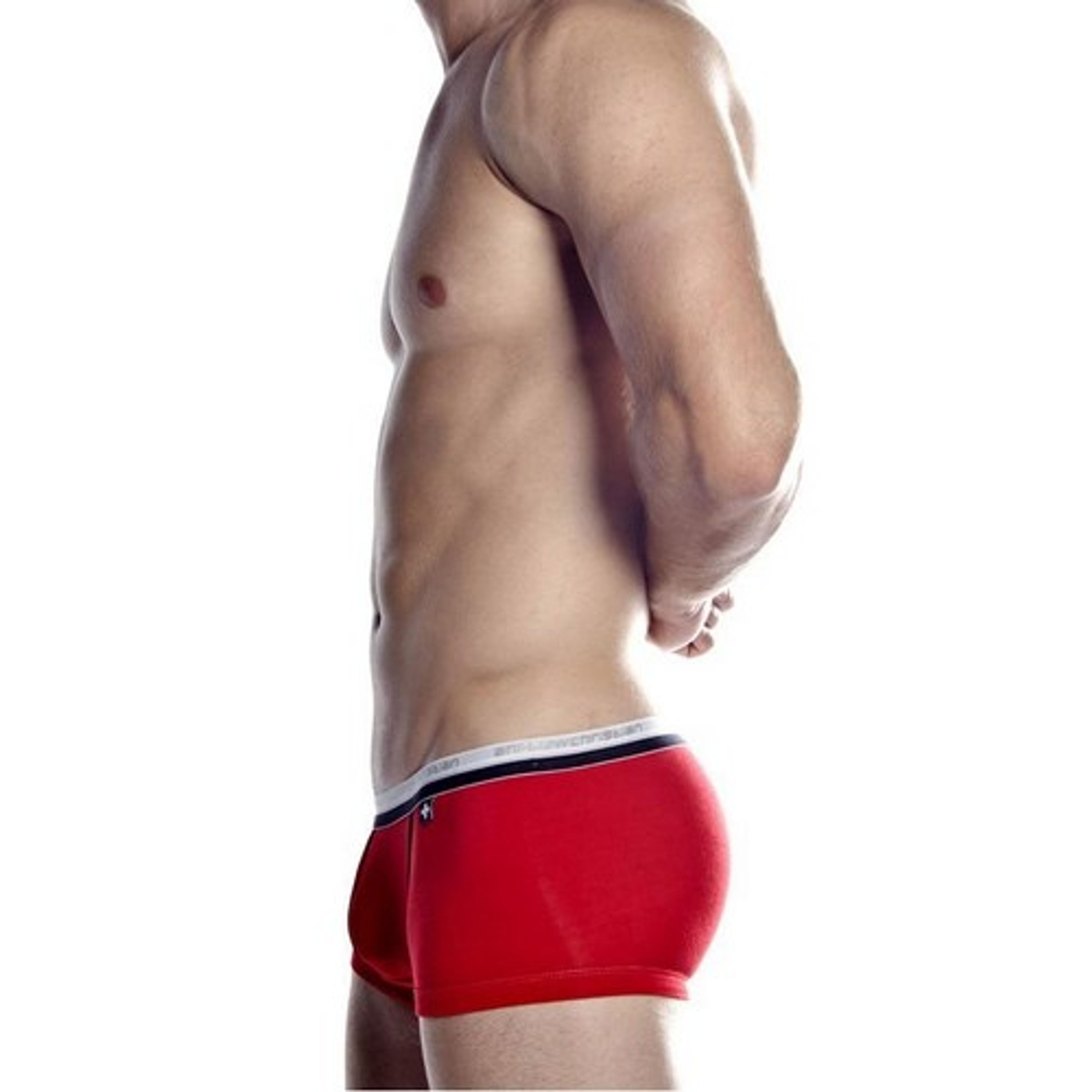 Мужские трусы хипсы красные Andrew Christian V Slim Holiday Boxer Red 13256 фото 2