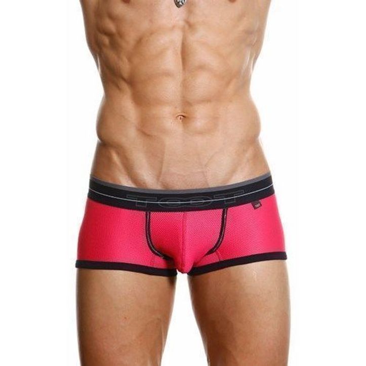 Мужские трусы хипсы розовые в сетку TOOT Nylon Sport Hip Boxer 