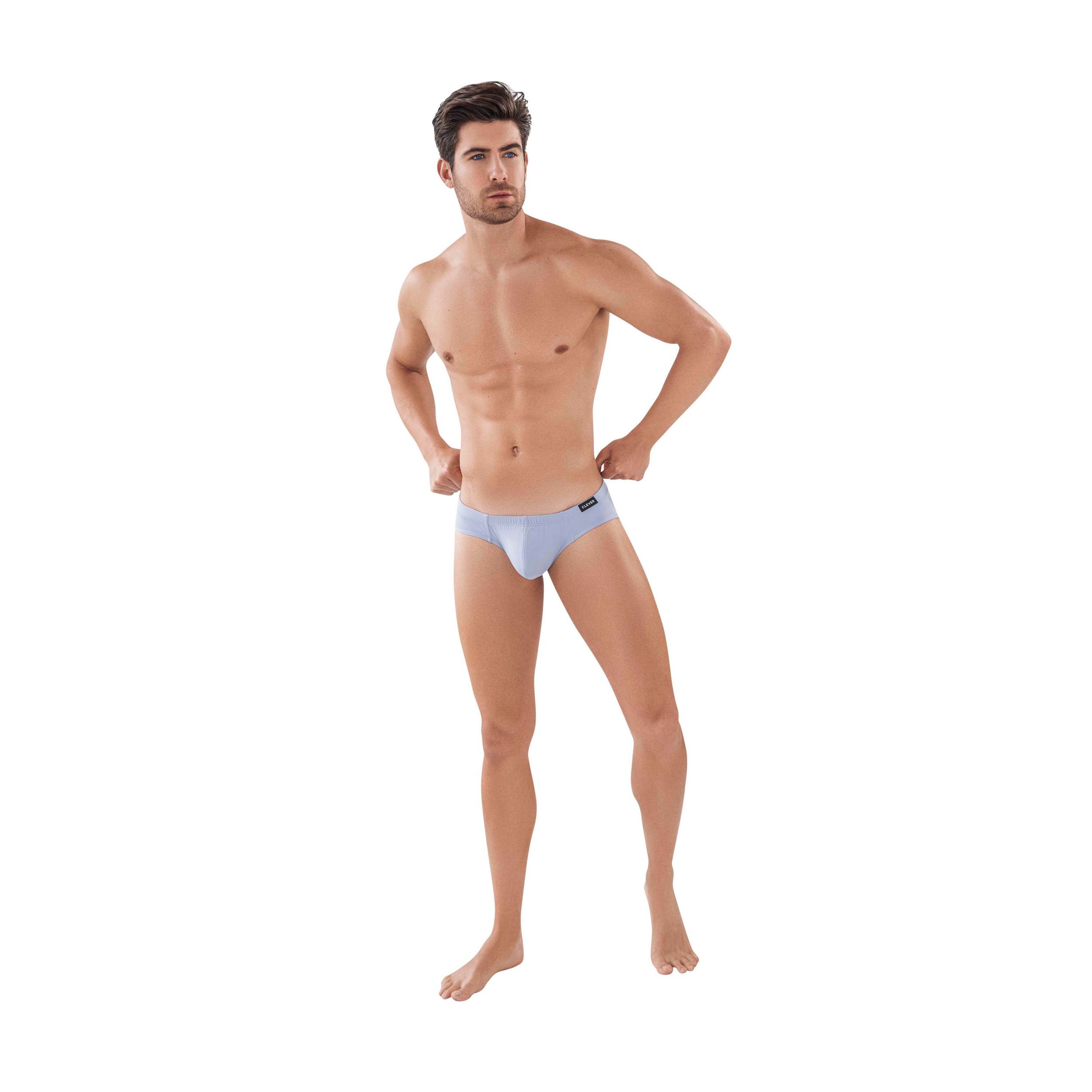 Мужские трусы брифы светло-серые Clever Moda Clever Moda LATIN BRIEF 087312 фото 1