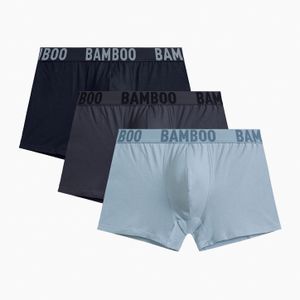 Фото Мужские трусы боксеры (темно-синий + голубой + графитовый) набор 3в1 ATLANTIC Premium 3MH-215