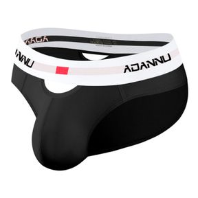 Фото Мужские трусы брифы черные с вырезом ADANNU AN7501-2