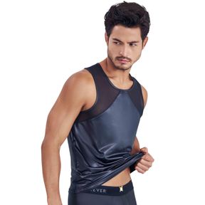 Фото Мужская майка черная Clever Moda MISTY TANK TOP 146811