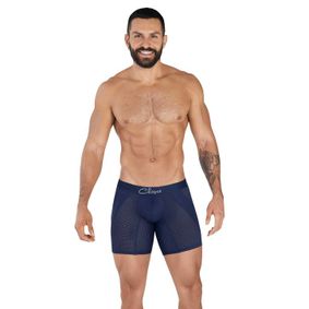 Фото Мужские трусы боксеры удлиненные темно-синие в сетку Clever TIME LONG BOXER 036608