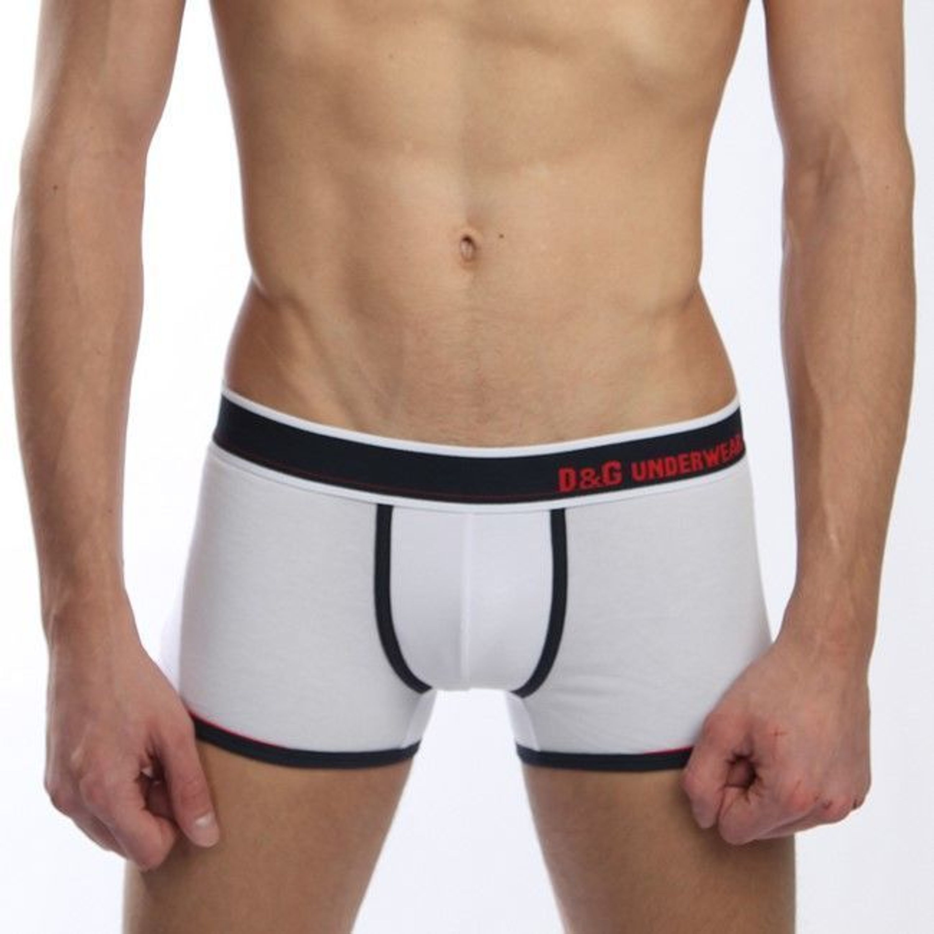 Мужские трусы боксеры белые D&G Underwear White Boxer фото 2