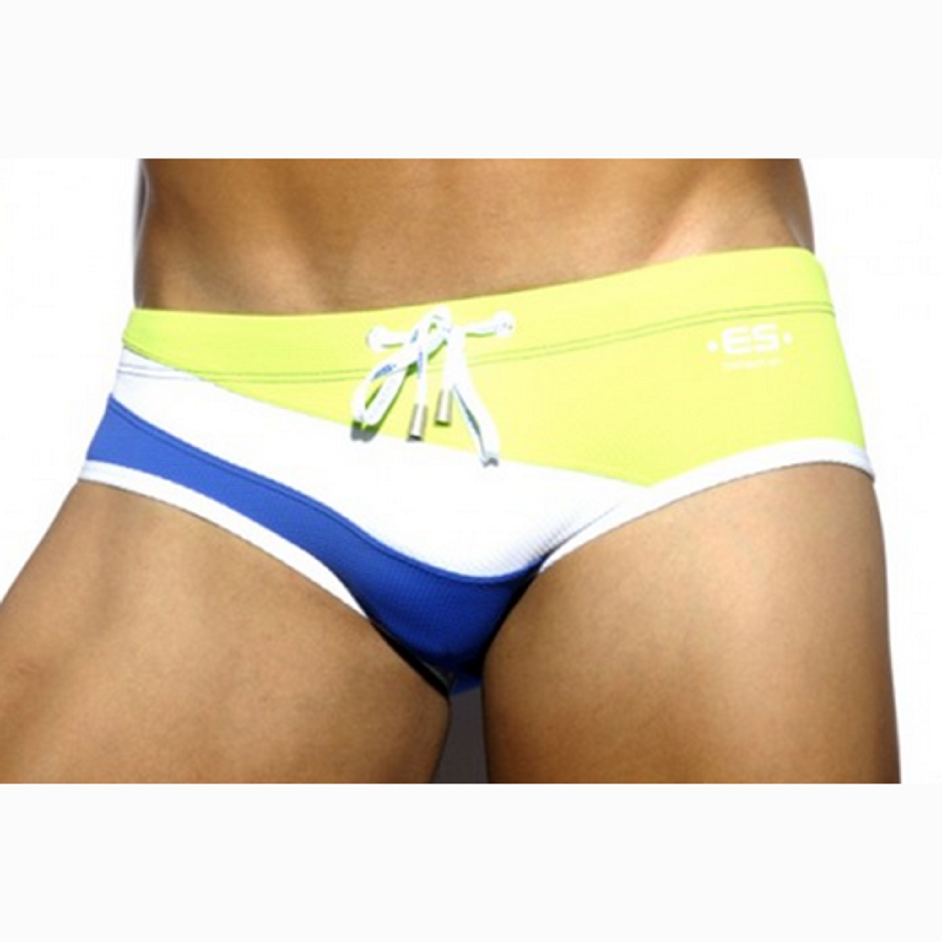 Мужские плавки салатовые с синим ES Swim Brief фото 1