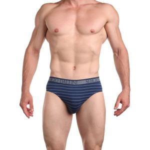 Фото Мужские трусы брифы синие в полоску Sergio Dallini SG2938-2