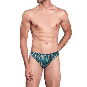 Фото Мужские трусы тонги бирюзовые с принтом Doreanse 1022