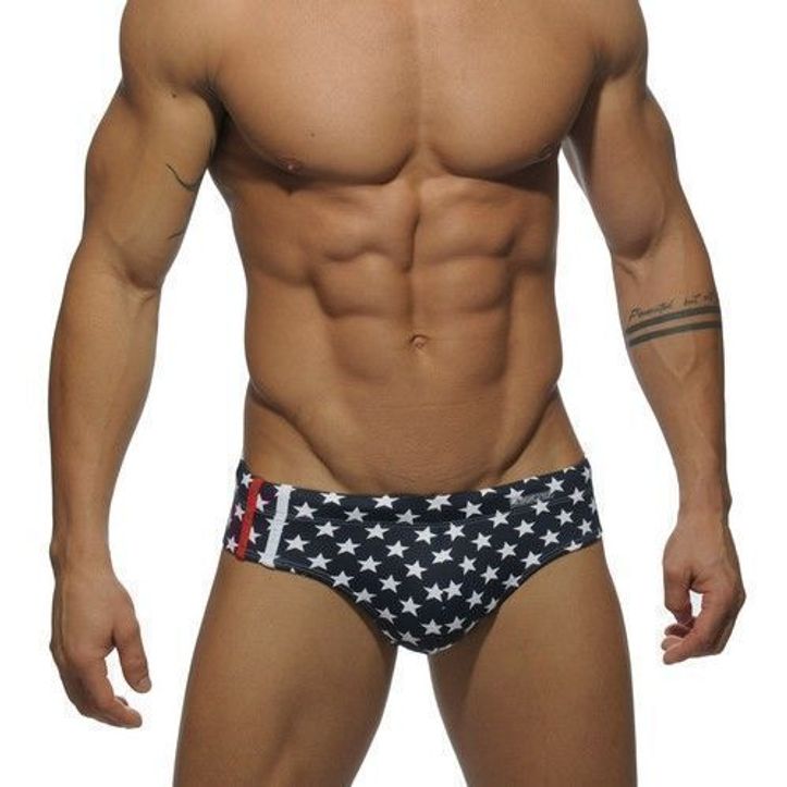 Мужские плавки брифы синие со звездами EUSSIEINQ Navy Stars  