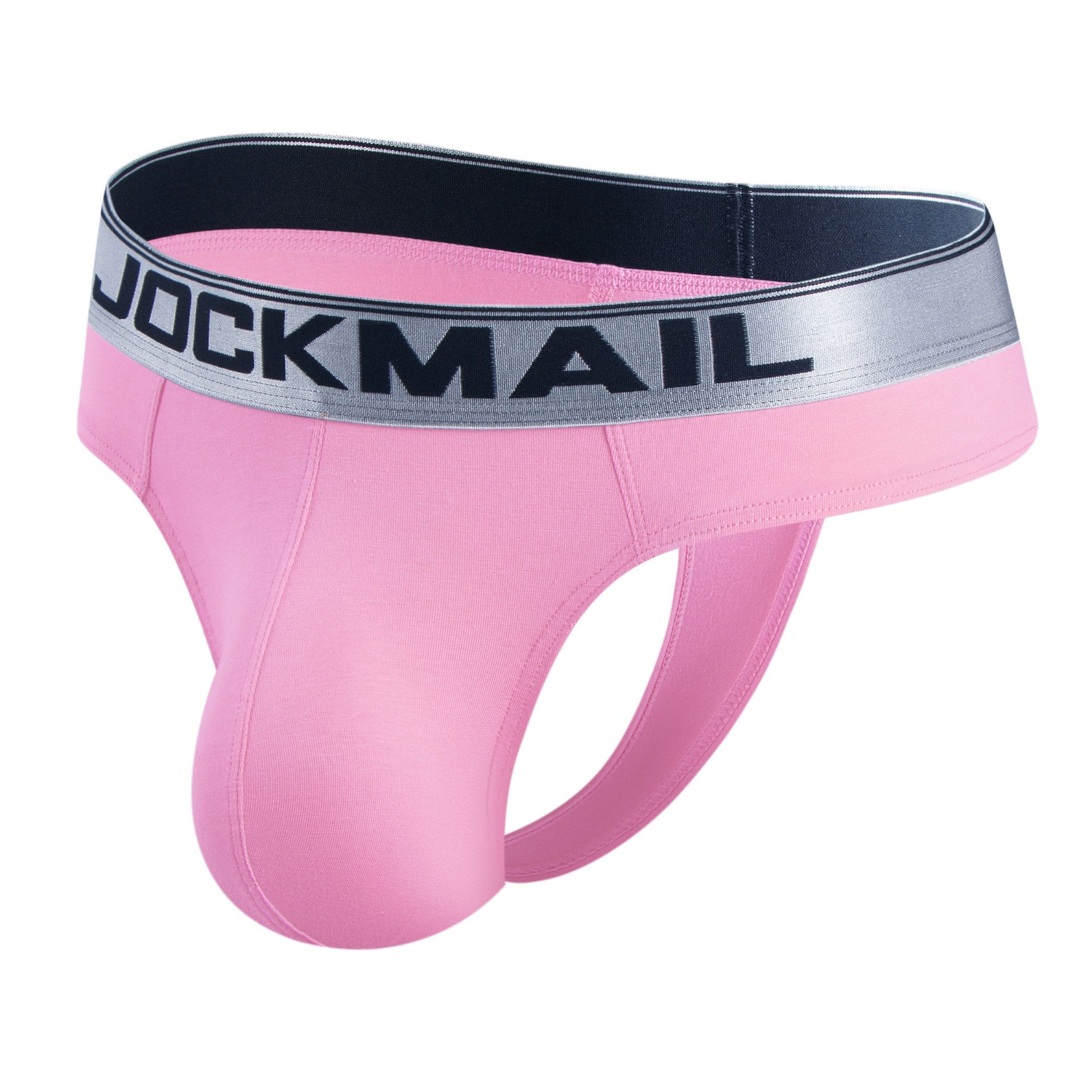 Мужские трусы стринги розовые JOCKMAIL JM1029-22 фото 1