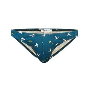 Фото Мужские трусы слипы изумрудные с принтом DARKZONE DZN6499