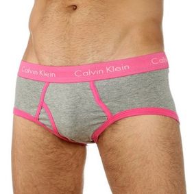 Фото Мужские трусы брифы Calvin Klein Brief 365 Grey-Pink