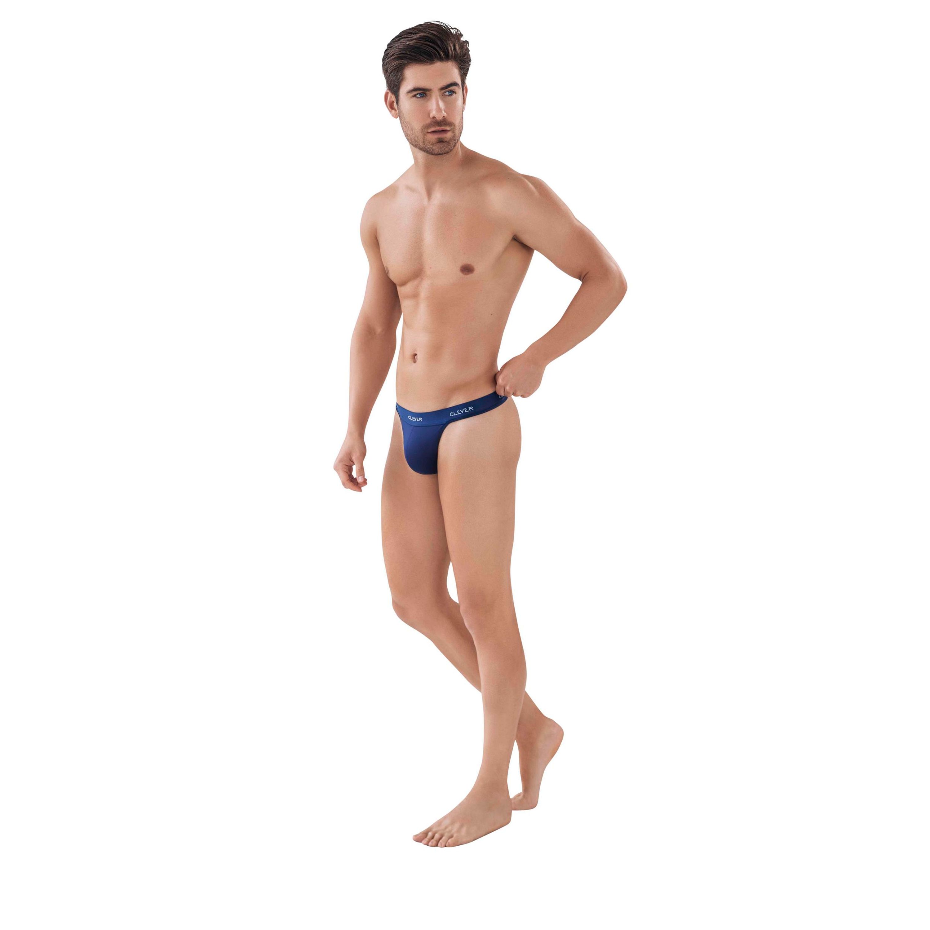 Мужские трусы тонги темно-синие Clever VENTURE THONG 087708 фото 2