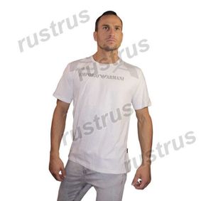 Фото Мужская футболка с логотипом Emporio Armani белая
