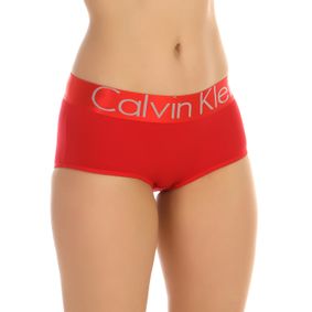 Фото Женские трусы-шорты красные с красной резинкой Calvin Klein Women Red