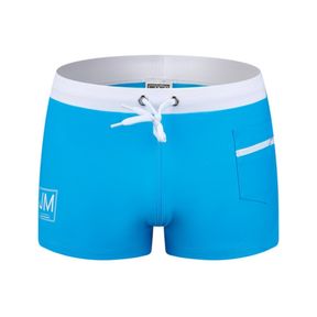 Фото Мужские плавки боксеры голубые JOCKMAIL JM702-17
