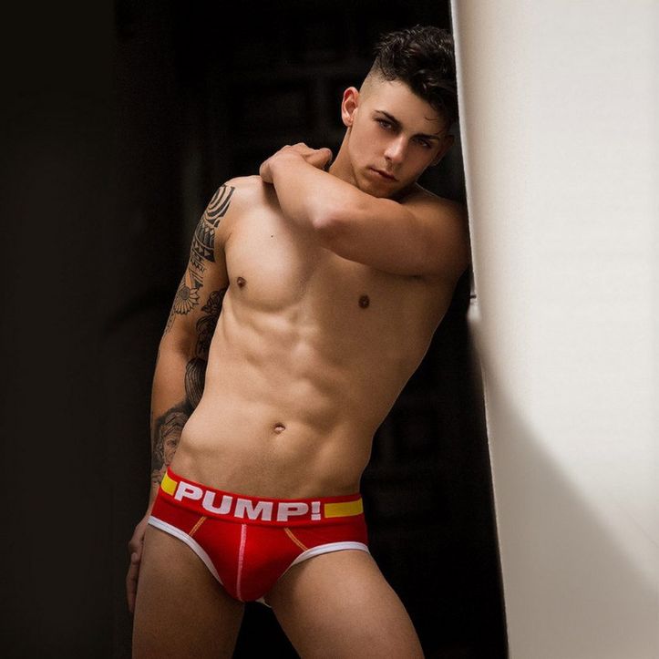 Мужские трусы брифы красные Pump Red Brief H69-8 фото 2