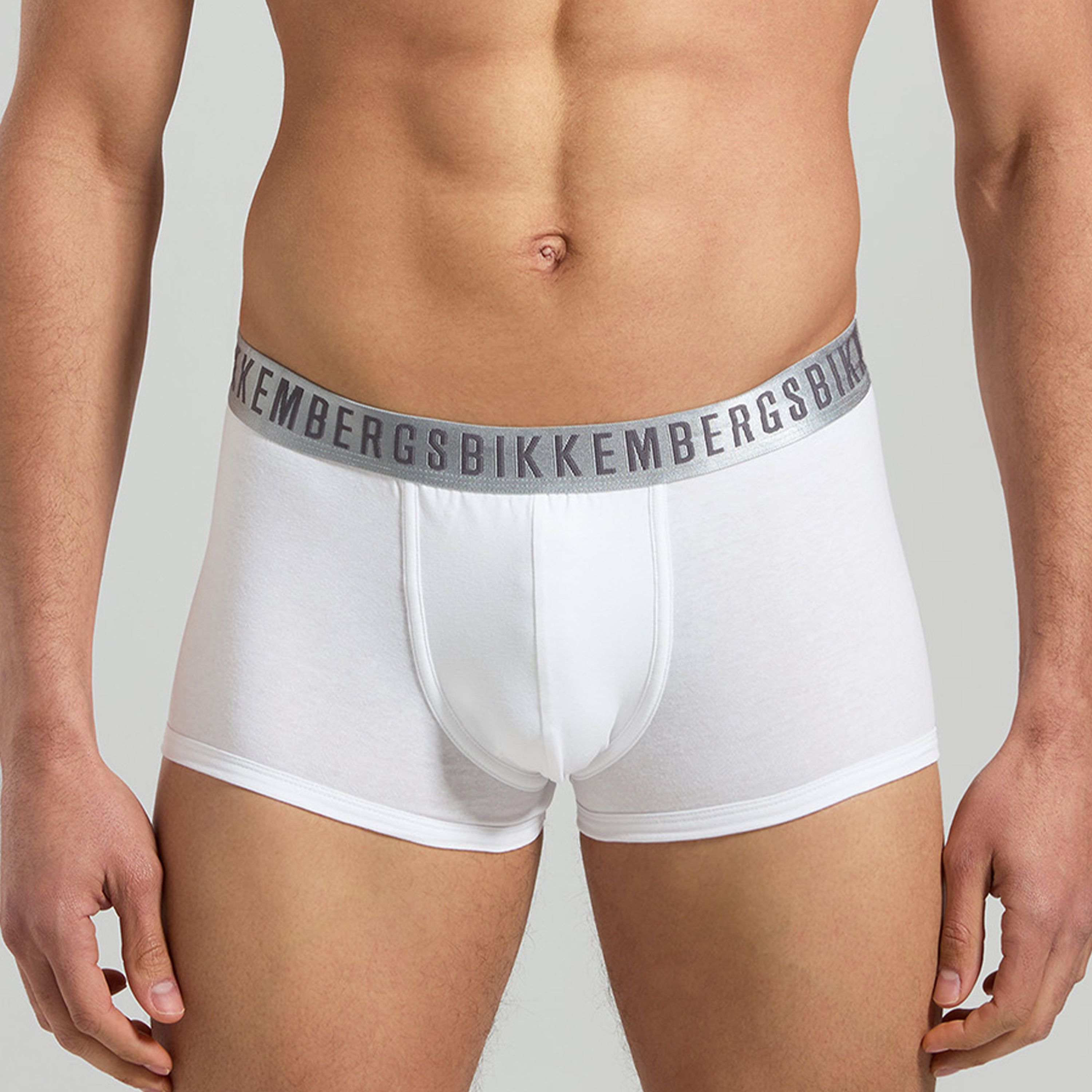 Мужские трусы боксеры белые набор 2в1 Bikkembergs SILVER BKK1UTR11BI фото 2