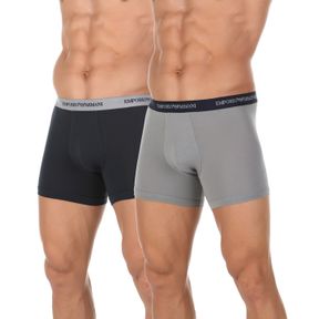 Фото Мужские трусы боксеры (темно-синий, серый) набор из 2-х штук Emporio Armani 111268_CC717 13742