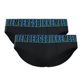 Фото Мужские трусы брифы темно-серые набор 2в1 Bikkembergs OMBRE BKK52USP28BI