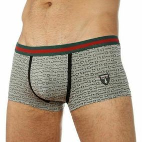 Фото Мужские трусы хипсы серые Gucci Hip Boxer