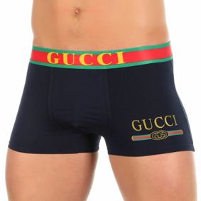 Фото Мужские трусы боксеры темно-синие Gucci Hip Boxer GG
