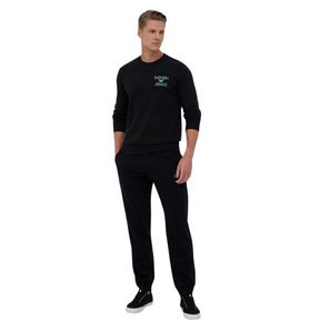 Фото Мужской домашний костюм черный: толстовка и штаны Emporio Armani 111943_3F571 00020 Фото Мужской домашний костюм черный: толстовка и штаны Emporio Armani 111943_3F571 00020