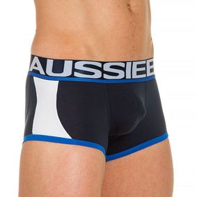 Фото Мужские трусы хипсы темно-синие с белыми вставками по бокам AUSSIEBUM