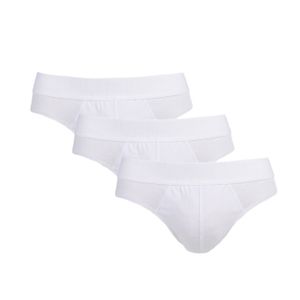 Фото Мужские трусы брифы (белый) набор 3 в 1 Bikkembergs BKK1USP14TR