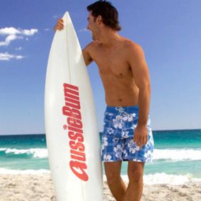 Фото Мужские плавательные шорты голубые Aussiebum Surf Shorts Orchid
