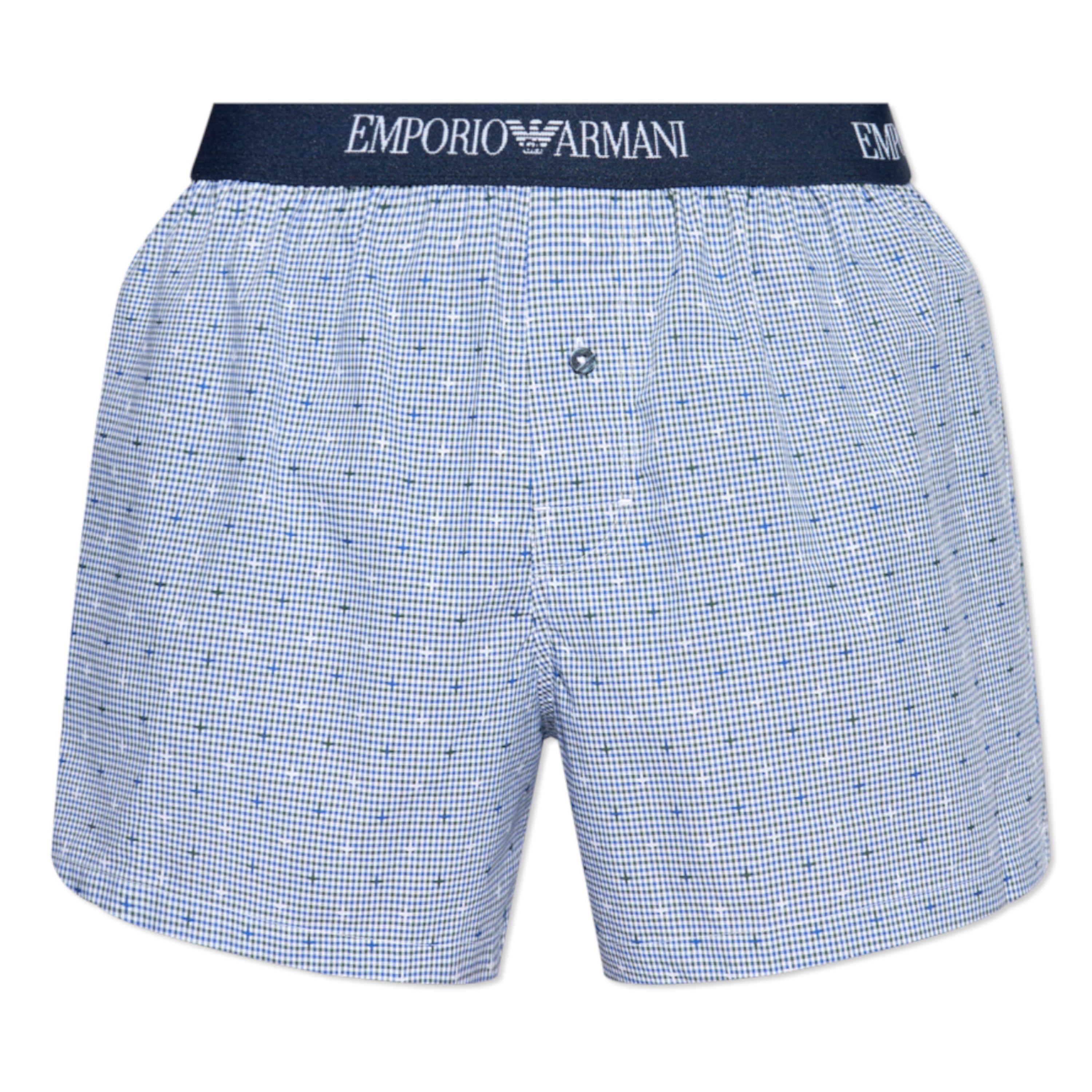 Мужские трусы-шорты голубые Emporio Armani 110991_4F576 20611 фото 1