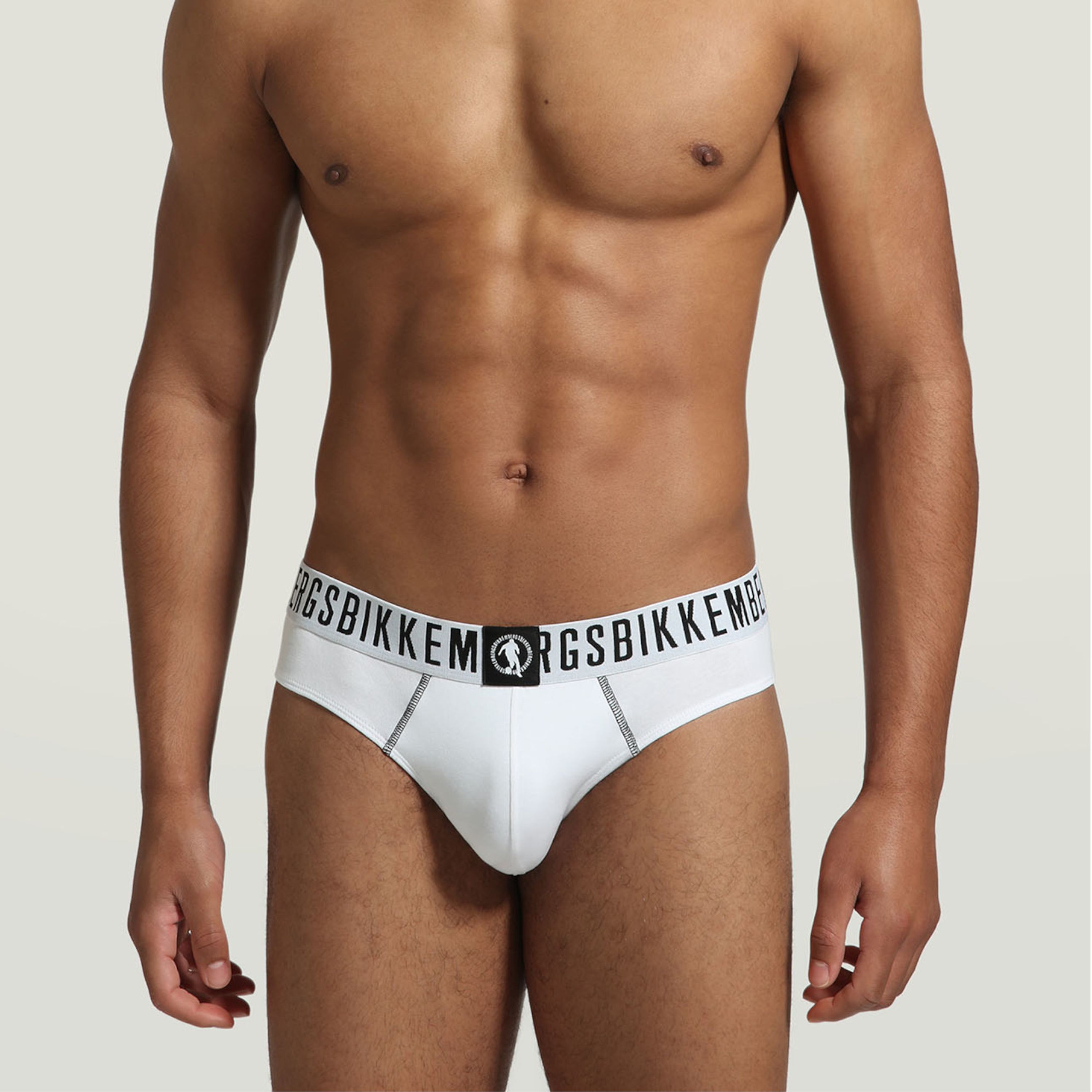 Мужские трусы брифы белые набор 2 в 1 Bikkembergs FASHION PUPINO BKK1USP06BI фото 2