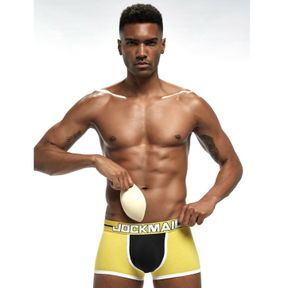 Фото Мужские трусы боксеры желтые с push up JOCKMAIL JM6038-13