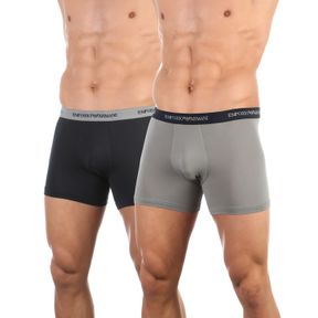 Фото Мужские трусы боксеры (черный, серый) набор из 2-х штук Emporio Armani 111210_CC717 03320