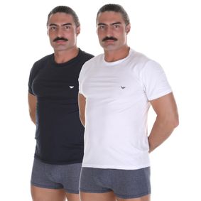 Фото Набор мужских футболок 2в1 (белый, темно-синий) Emporio Armani 111267_CC717 10410