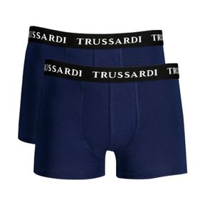 Фото Набор мужских трусов боксеров 2в1 синие TRUSSARDI TRU2UTR02