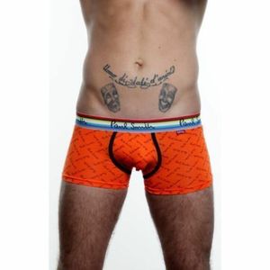 Фото Мужские трусы боксеры Paul Smith оранжевые с надписью
