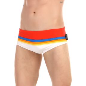 Фото Мужские плавки бело-красные AussieBum 6622-3