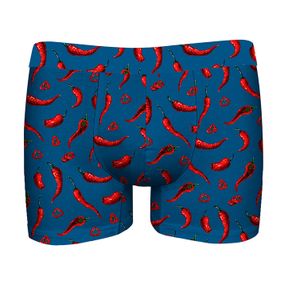 Фото Мужские трусы боксеры синие с принтом JOHN FRANK JFBDH700-SO HOT