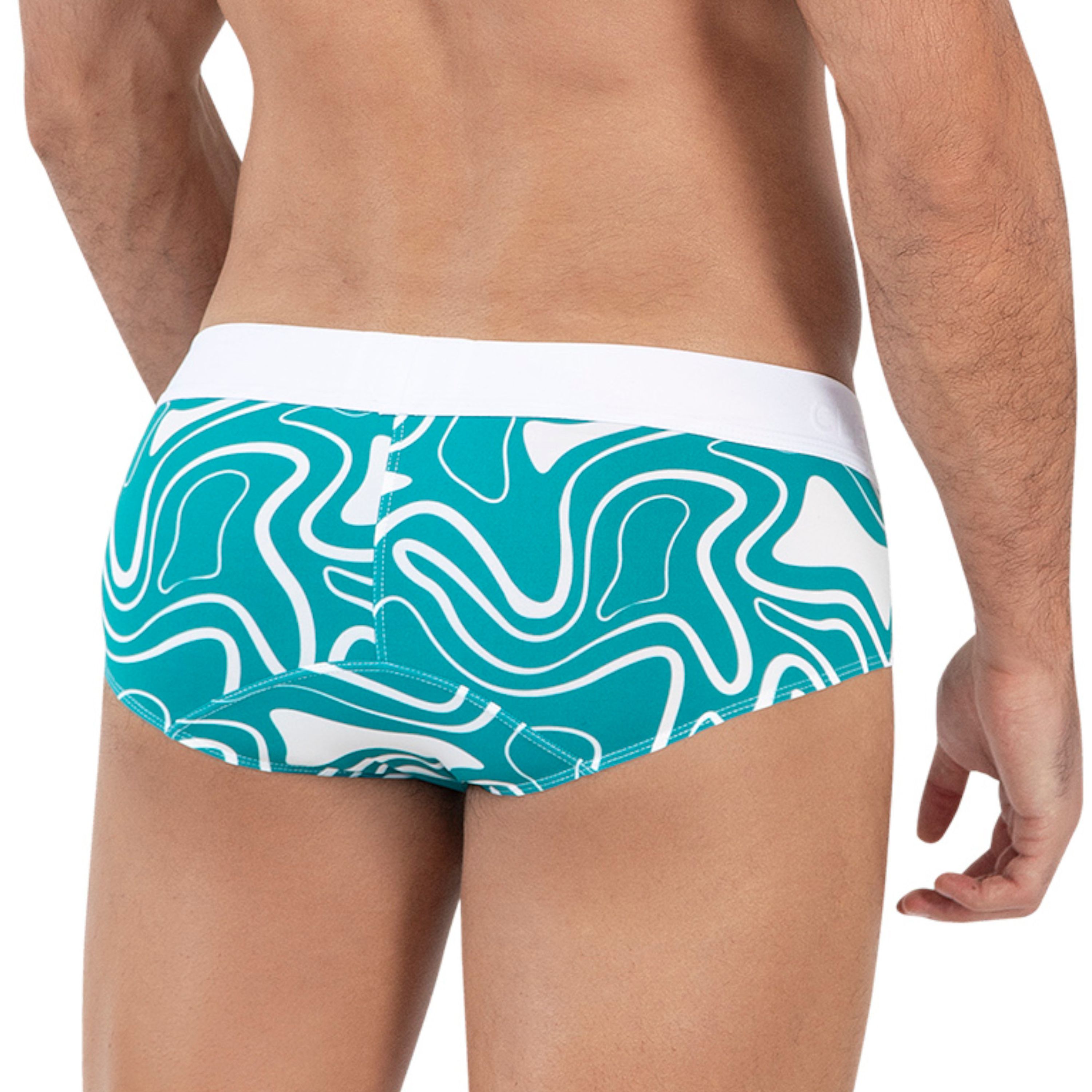 Мужские трусы брифы бирюзовые с принтом Clever DYNAMIC CLASSIC BRIEF 163810 фото 3