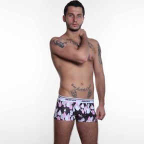 Фото Мужские трусы боксеры розовые DeepJoy капли