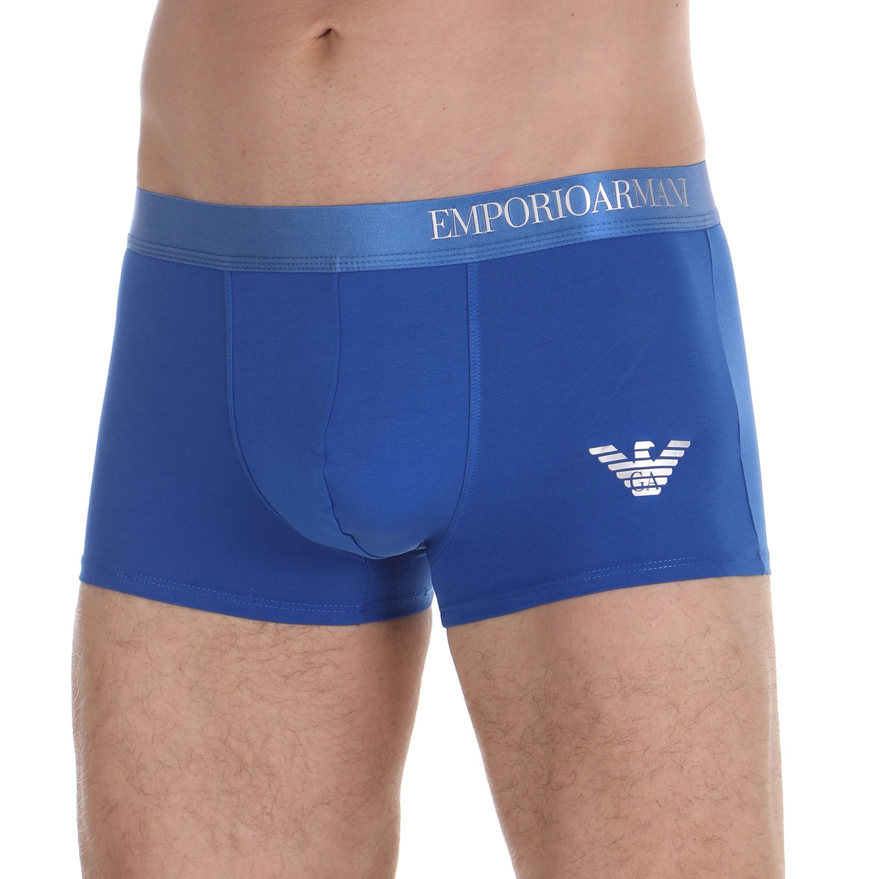Мужские трусы боксеры синие Emporio Armani фото 1