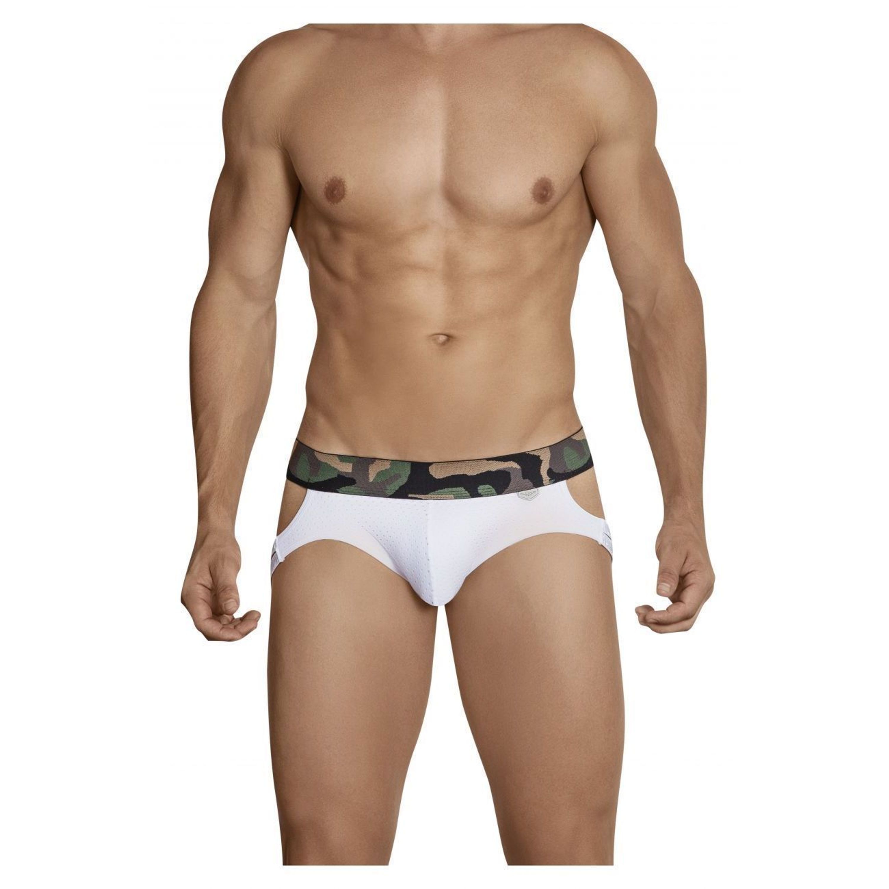 Мужские трусы джоки белые Clever Moda Hostiliano Jockstrap 302201 фото 1