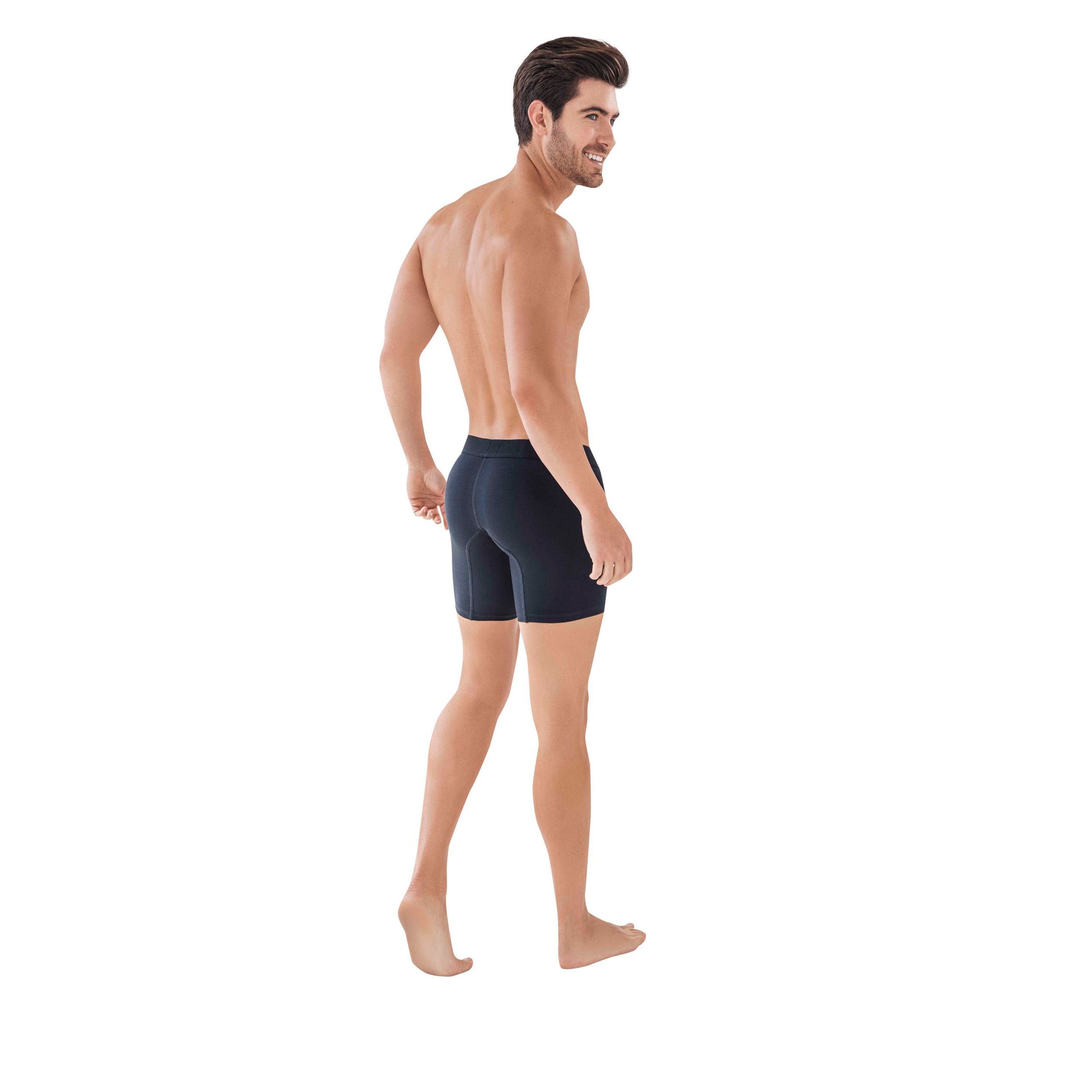 Мужские трусы боксеры черные удлиненные Clever Moda CARIBBEAN LONG BOXER 088611 фото 3