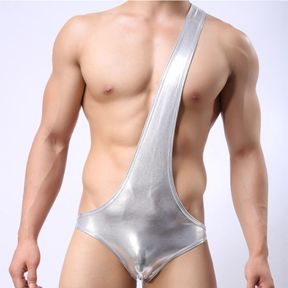 Фото Мужские трусы тонги серебристые WowHomme Silver