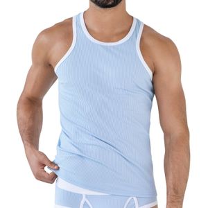 Фото Мужская майка голубая Clever Moda URBANO TANK TOP 161407